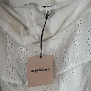 Off the shoulder White, Small, Revolve Mini Dress